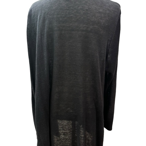 Eileen Fisher linen and silk long cardigan in black. Size XL. VGUC - Picture 6 of 10